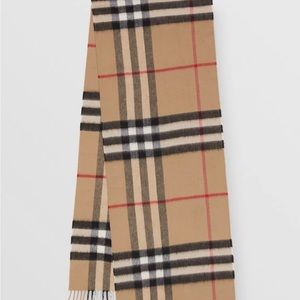 Lightweight Giant Check Wool & Silk Scarf